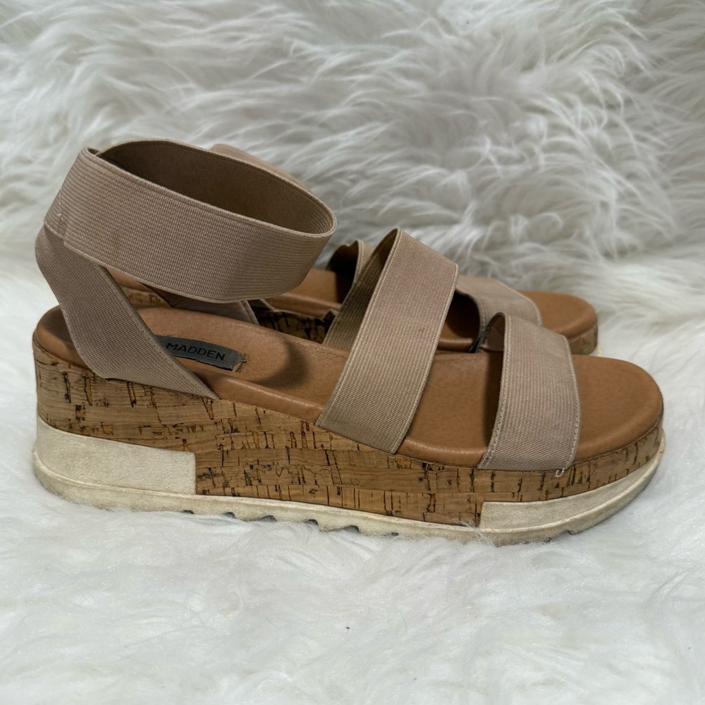 Steve Madden Nude Platform Strappy Sandals